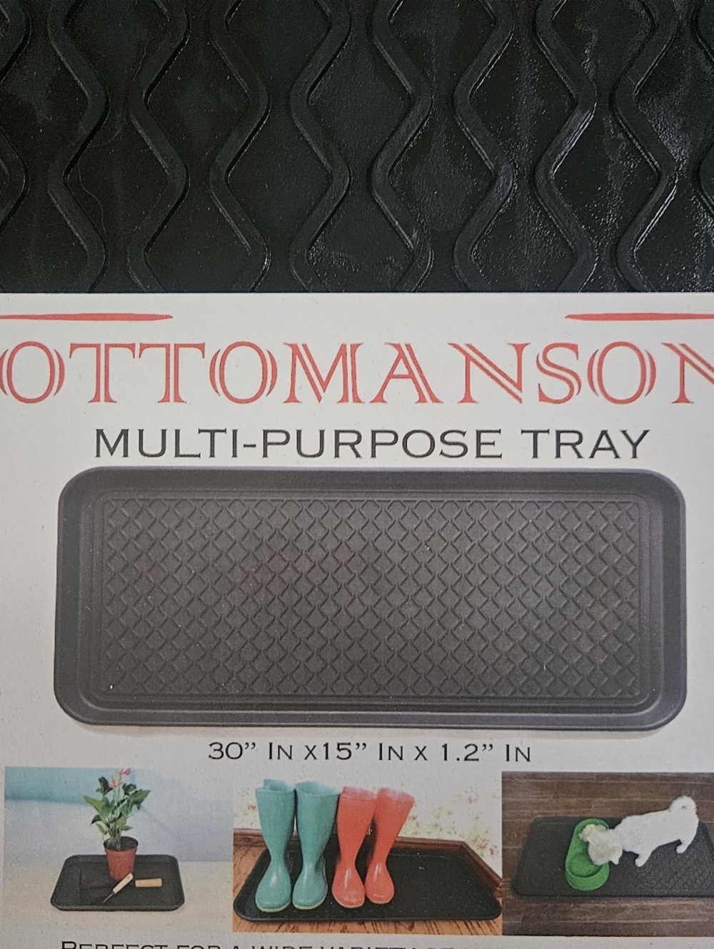 OTTOMANSON Multi-Purpose Black Tray